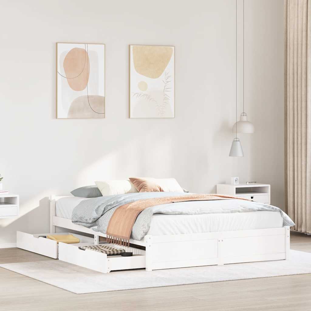 Bed Frame Without Mattress Solid Wood Pine