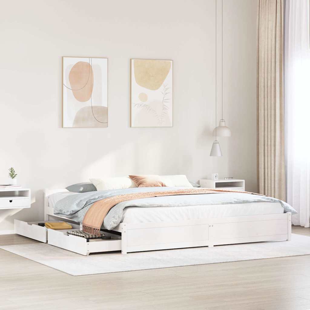 Bed Frame Without Mattress Solid Wood Pine