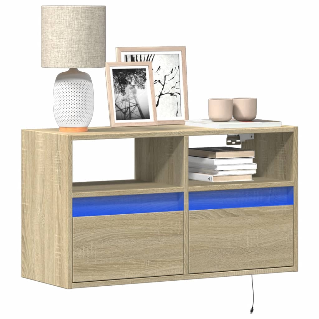 Tv Wall Cabinet With Led 180X31X45 Cm