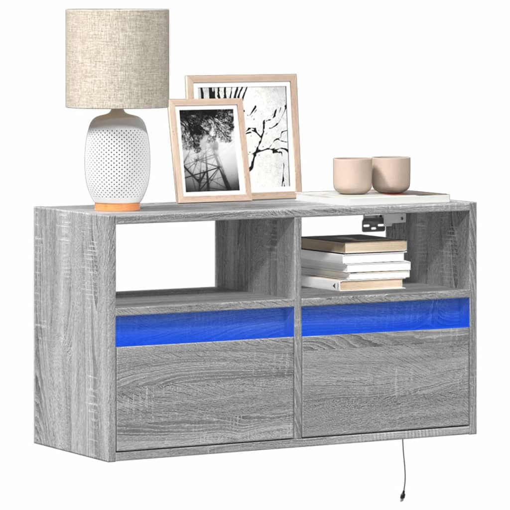 Tv Wall Cabinet With Led 180X31X45 Cm