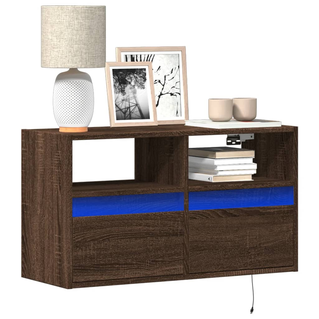 Tv Wall Cabinet With Led 180X31X45 Cm