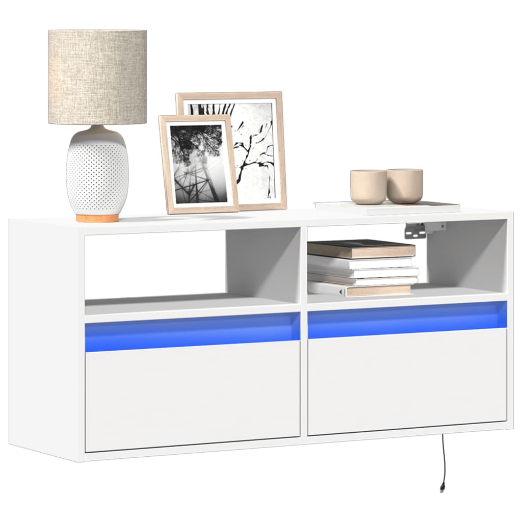 Tv Wall Cabinet With Led 180X31X45 Cm