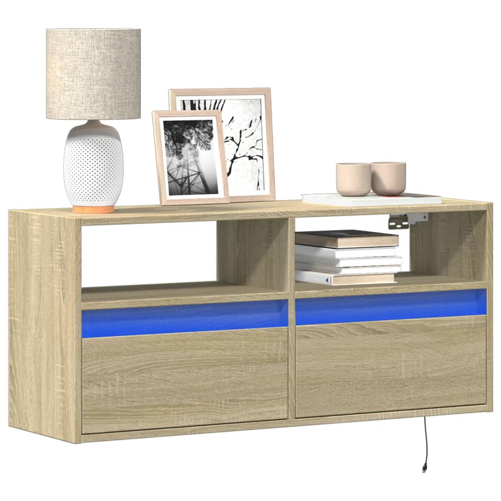 Tv Wall Cabinet With Led 180X31X45 Cm