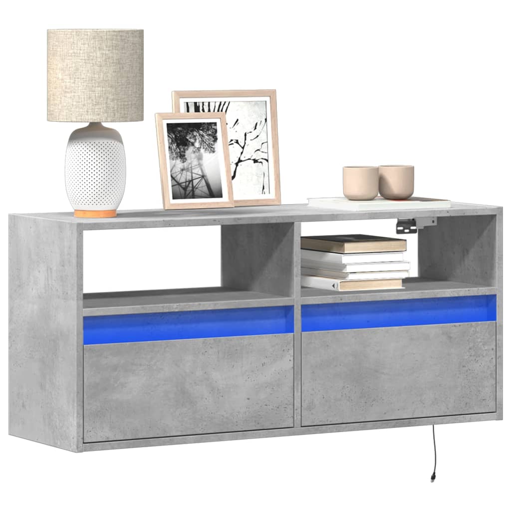 Tv Wall Cabinet With Led 180X31X45 Cm