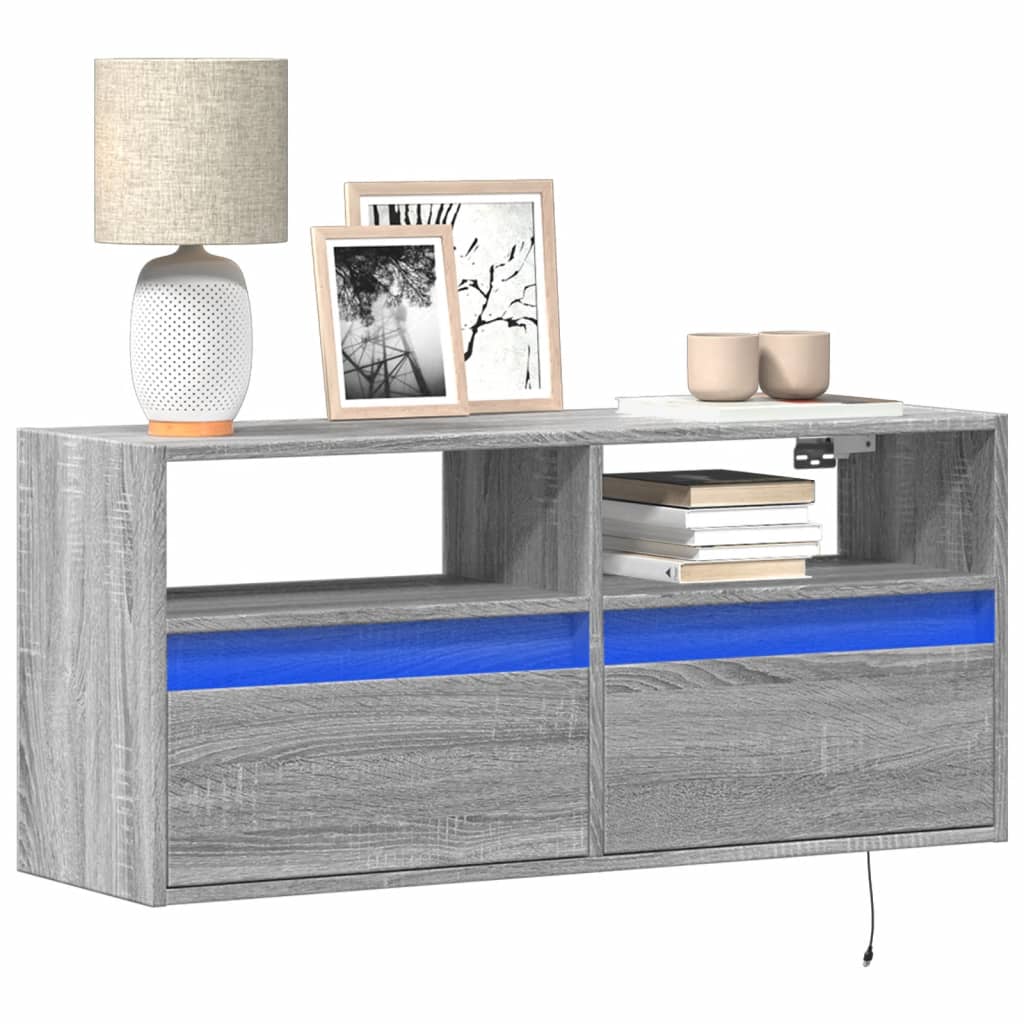 Tv Wall Cabinet With Led 180X31X45 Cm