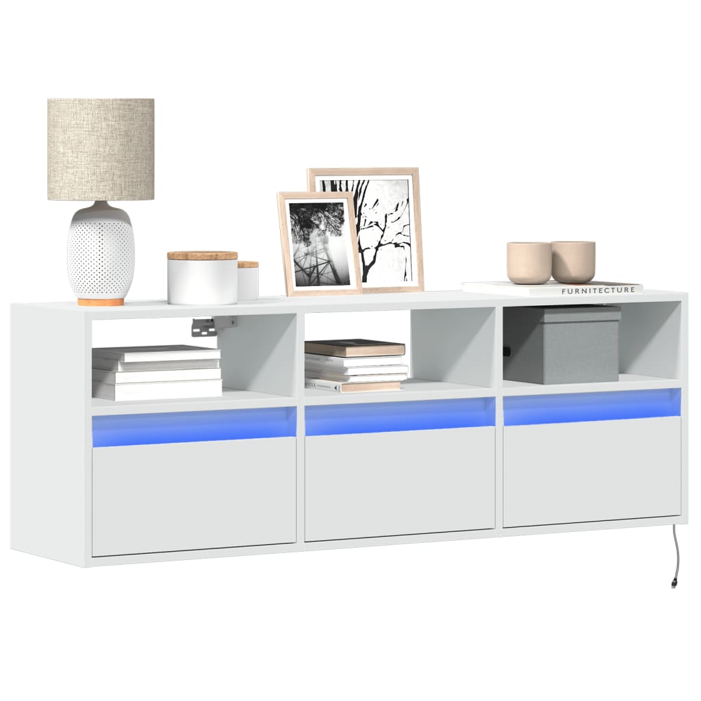 Tv Wall Cabinet With Led 180X31X45 Cm