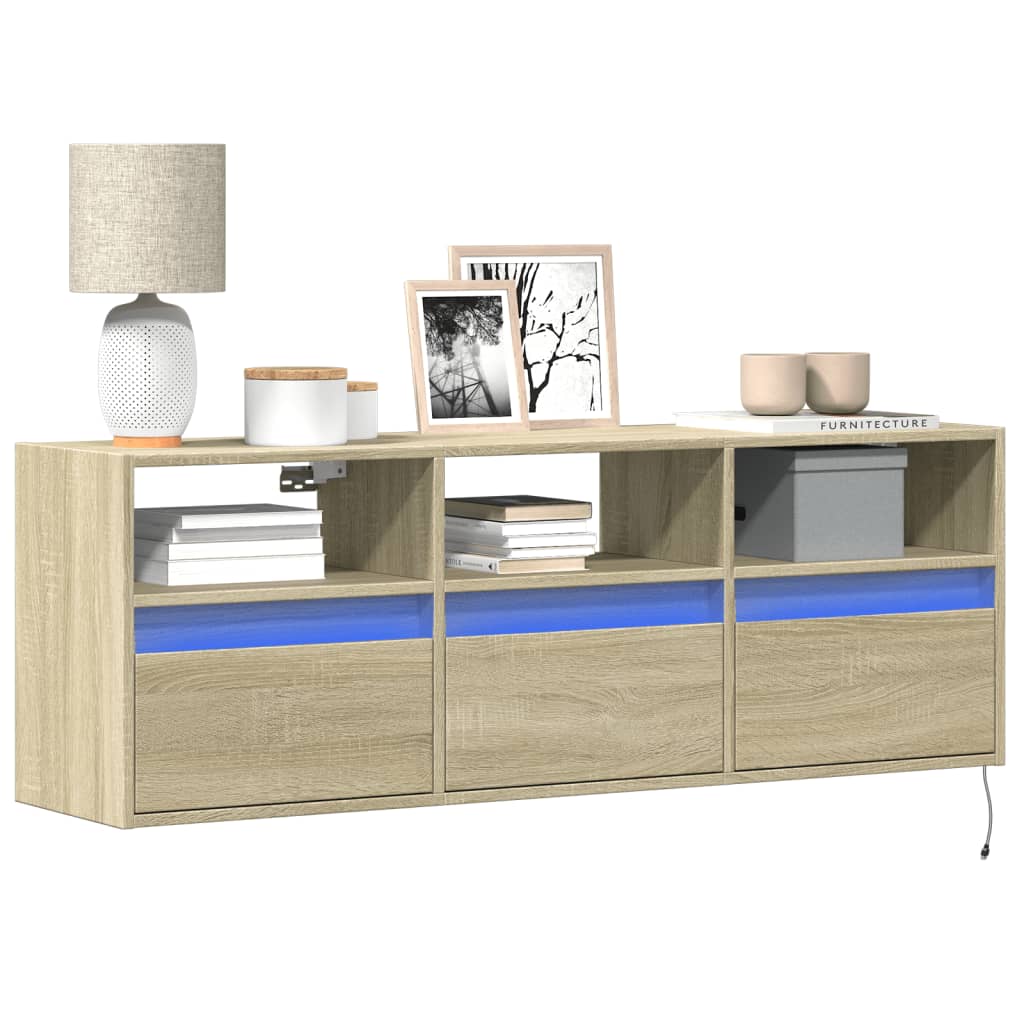 Tv Wall Cabinet With Led 180X31X45 Cm