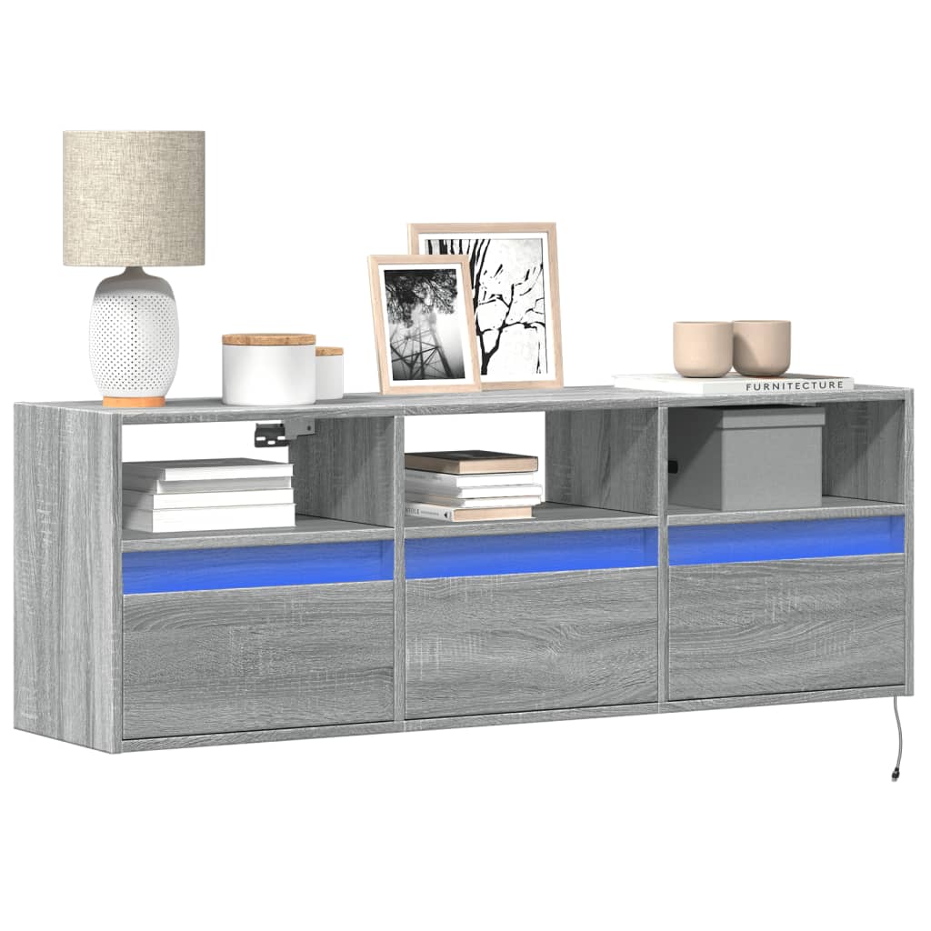 Tv Wall Cabinet With Led 180X31X45 Cm