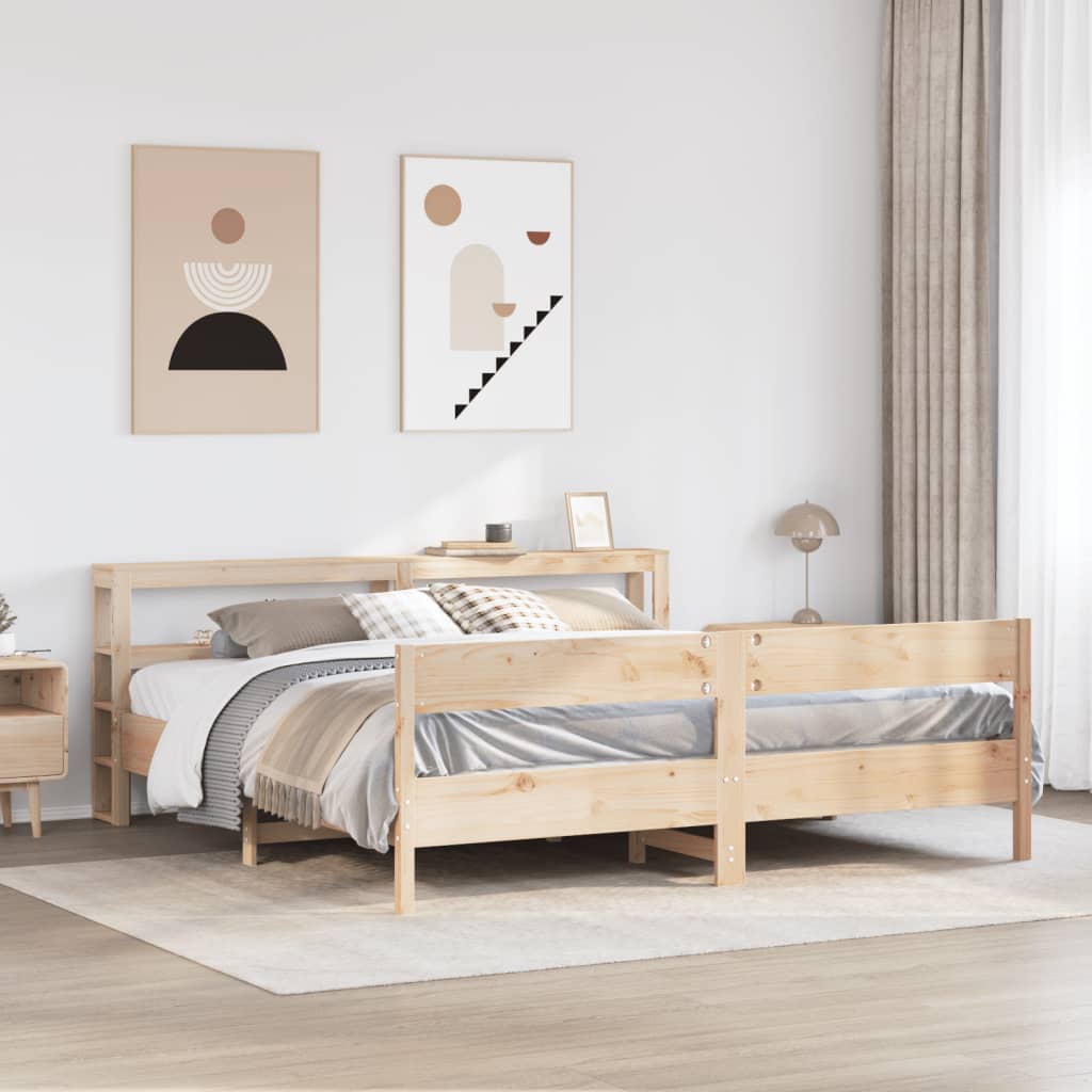 Bed Frame Without Mattress Small Single Solid Wood Pine