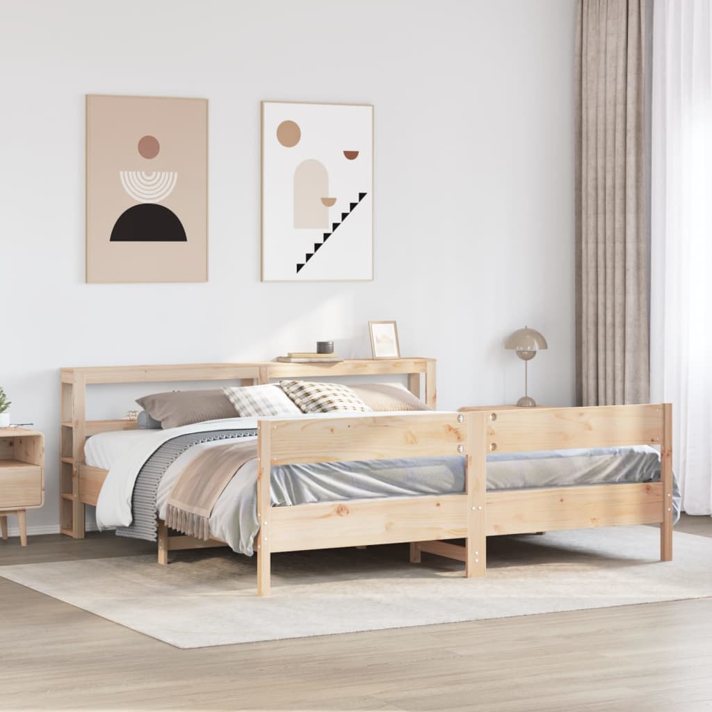 Bed Frame Without Mattress Small Single Solid Wood Pine