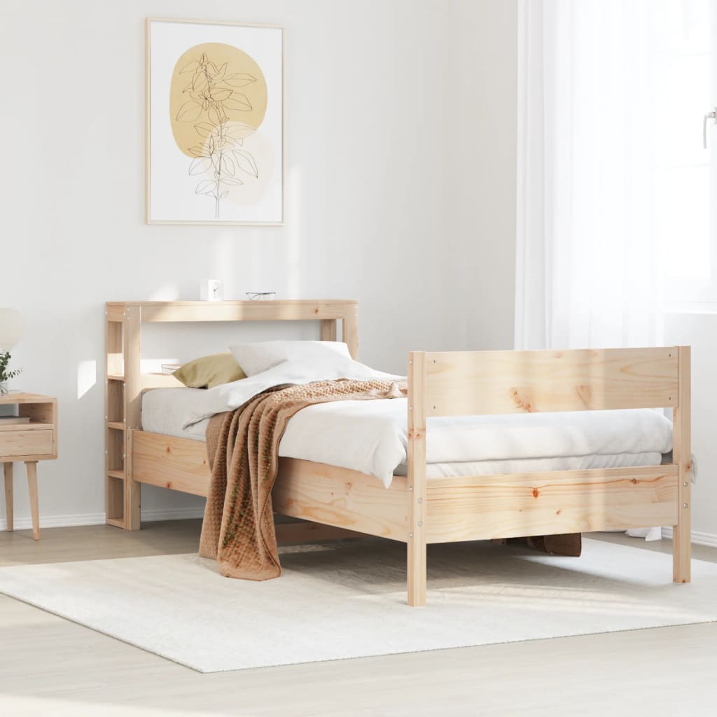 Bed Frame Without Mattress Small Single Solid Wood Pine