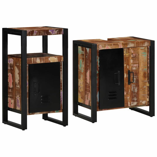 Bathroom Furniture Set 2 Pcs Brown