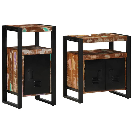 Bathroom Furniture Set 2 Pcs Brown