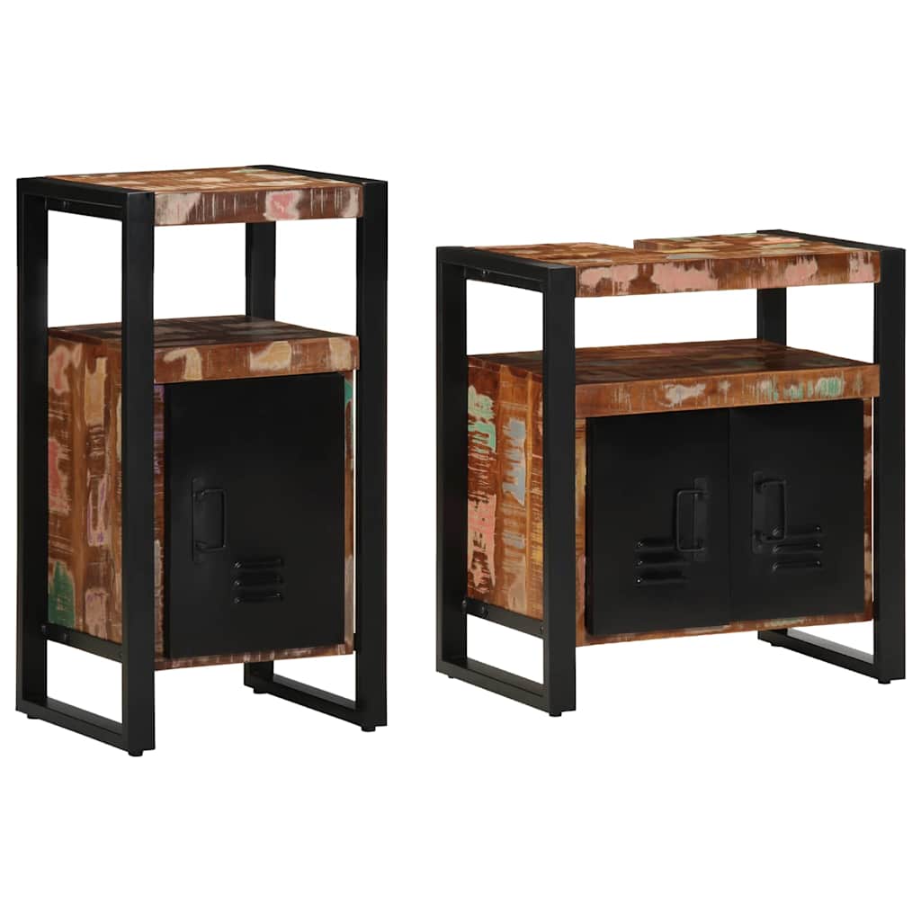 Bathroom Furniture Set 2 Pcs Brown