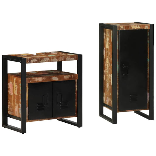 Bathroom Furniture Set 2 Pcs Multicolour