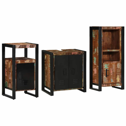 Bathroom Furniture Set 3 Pcs Multicolour