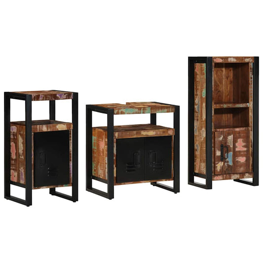 Bathroom Furniture Set 3 Pcs Multicolour