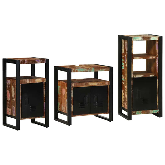 Bathroom Furniture Set 3 Pcs Multicolour