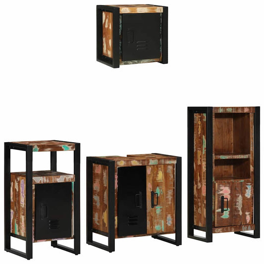 Bathroom Furniture Set 4 Pcs Multicolour