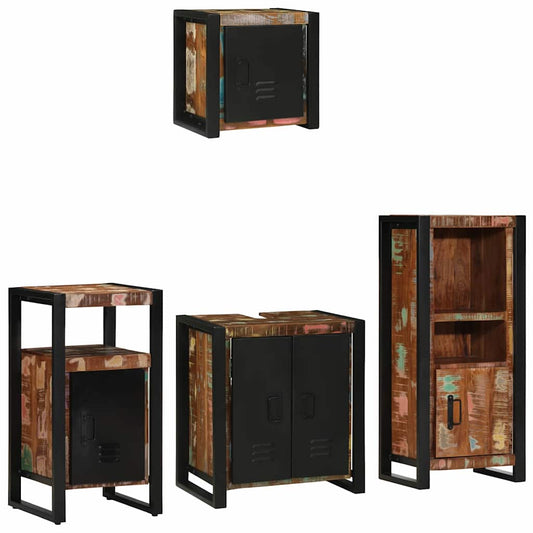 Bathroom Furniture Set 4 Pcs Multicolour