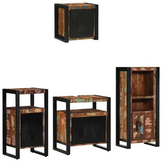 Bathroom Furniture Set 4 Pcs Multicolour