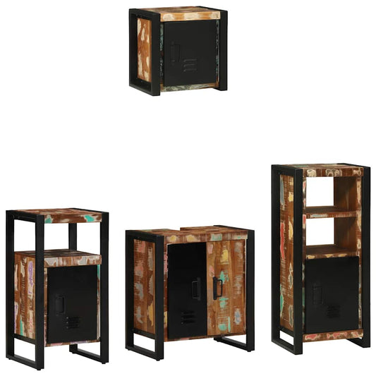 Bathroom Furniture Set 4 Pcs Multicolour