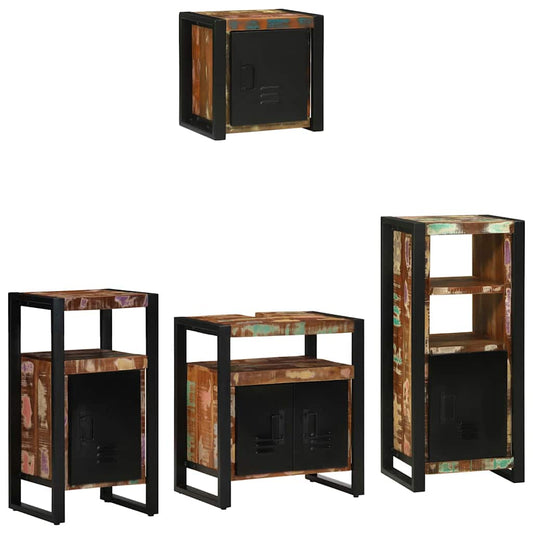 Bathroom Furniture Set 4 Pcs Multicolour