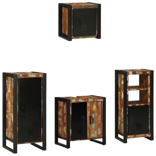 Bathroom Furniture Set 4 Pcs Multicolour