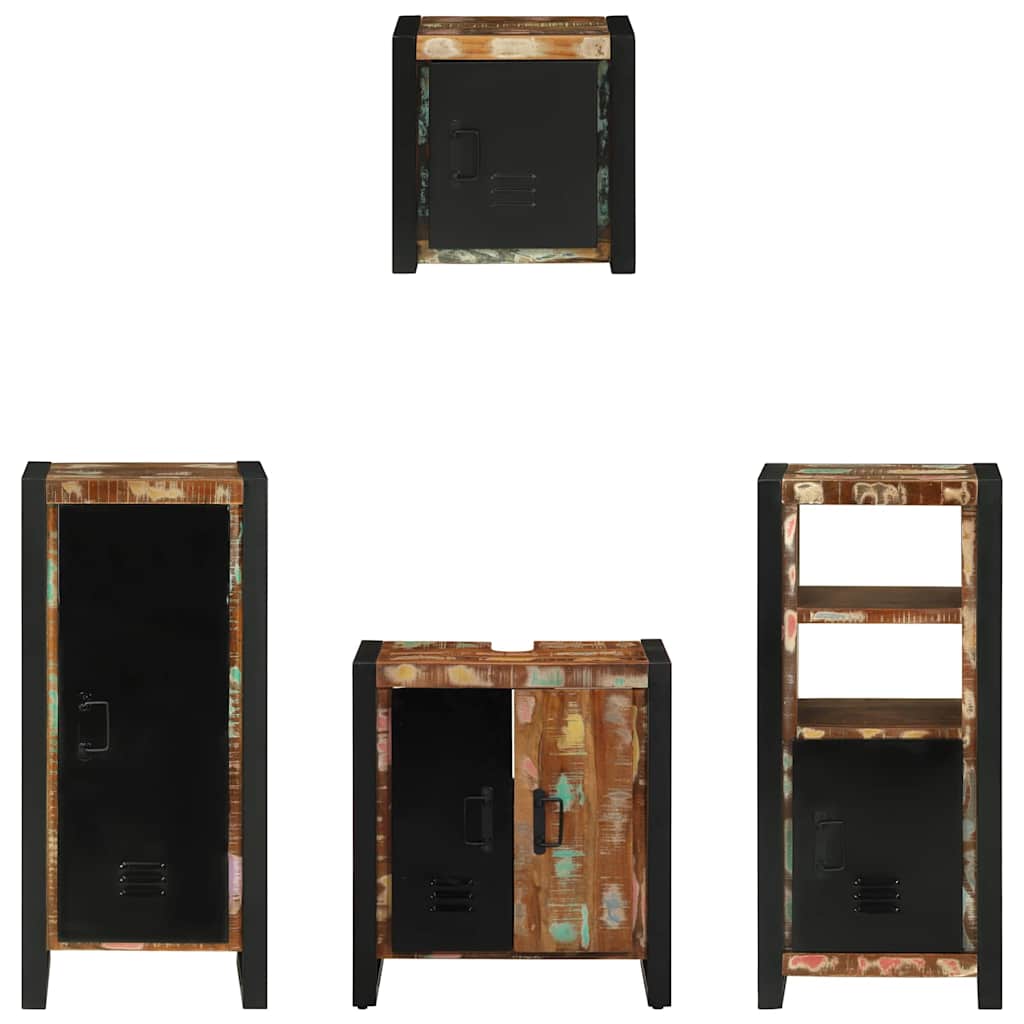 Bathroom Furniture Set 4 Pcs Multicolour