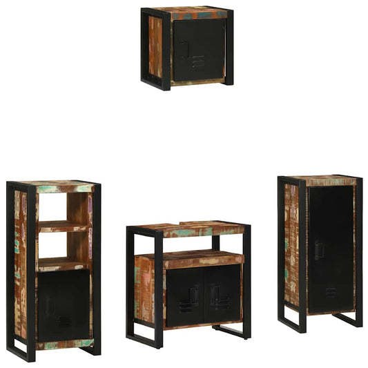 Bathroom Furniture Set 4 Pcs Multicolour
