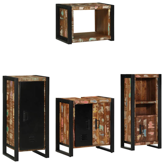 Bathroom Furniture Set 4 Pcs Multicolour