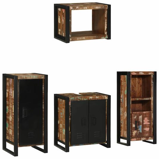 Bathroom Furniture Set 4 Pcs Multicolour