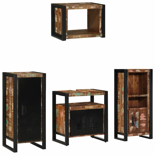 Bathroom Furniture Set 4 Pcs Multicolour