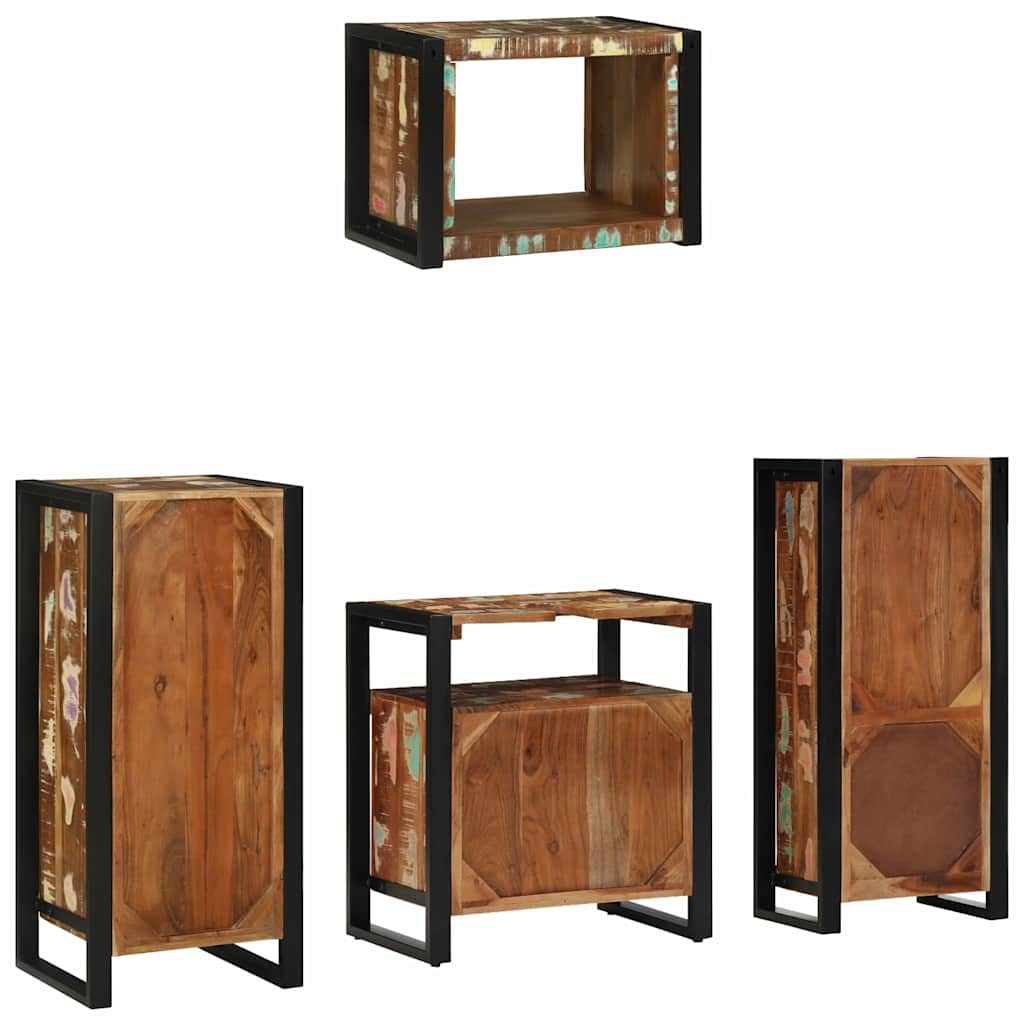 Bathroom Furniture Set 4 Pcs Multicolour