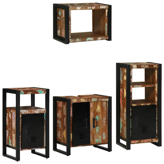 Bathroom Furniture Set 4 Pcs Multicolour