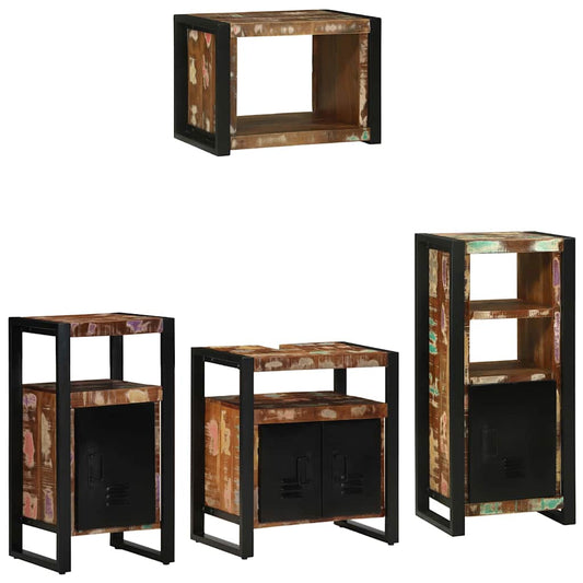 Bathroom Furniture Set 4 Pcs Multicolour