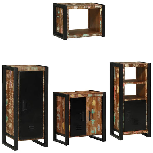 Bathroom Furniture Set 4 Pcs Multicolour