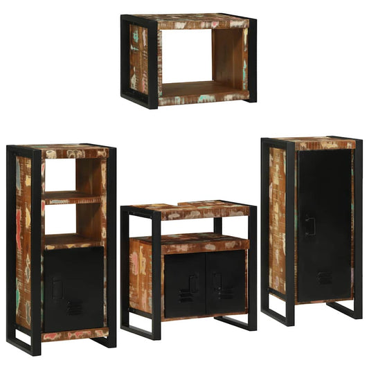 Bathroom Furniture Set 4 Pcs Multicolour