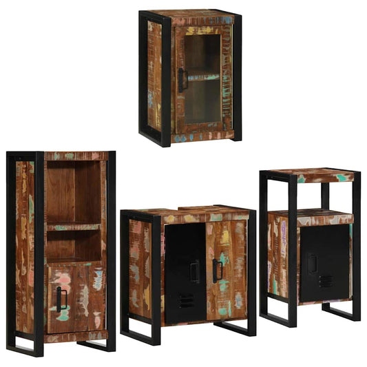 Bathroom Furniture Set 4 Pcs Multicolour