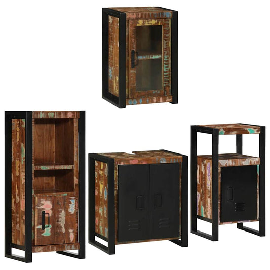 Bathroom Furniture Set 4 Pcs Multicolour