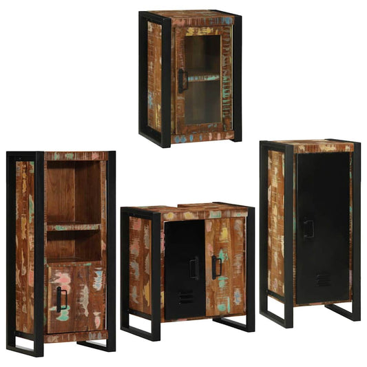Bathroom Furniture Set 4 Pcs Multicolour