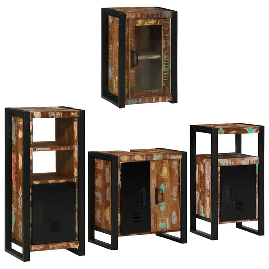 Bathroom Furniture Set 4 Pcs Multicolour