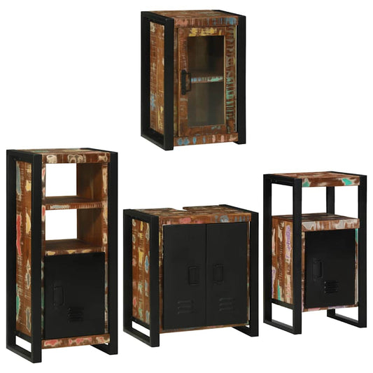Bathroom Furniture Set 4 Pcs Multicolour