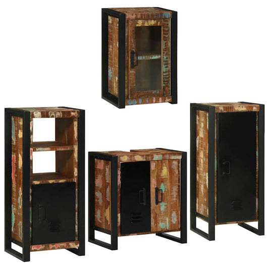 Bathroom Furniture Set 4 Pcs Multicolour