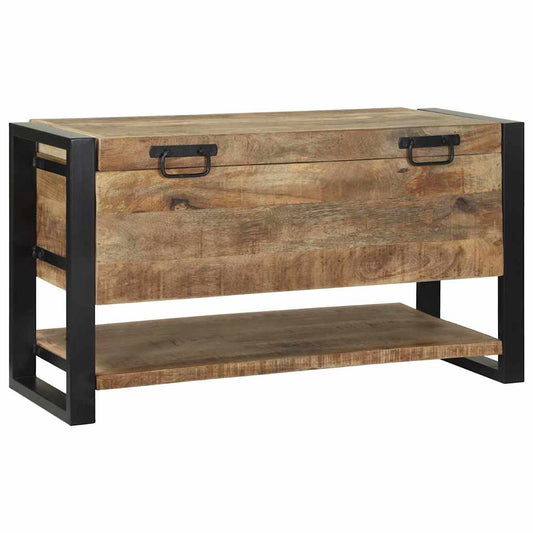 Storage Box With Storage Brown 80 X 35 X 45 Cm Solid Mango Wood