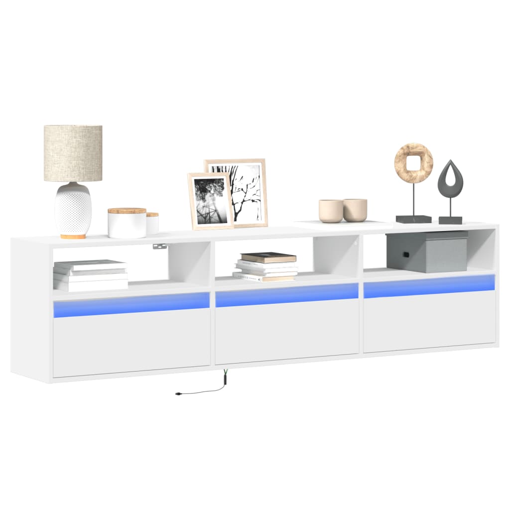Tv Wall Cabinet With Led 180X31X45 Cm