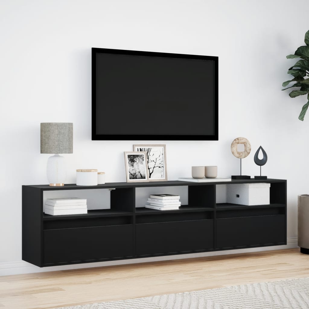 Tv Wall Cabinet With Led 180X31X45 Cm