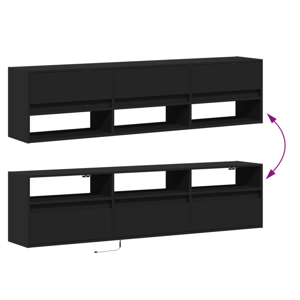 Tv Wall Cabinet With Led 180X31X45 Cm