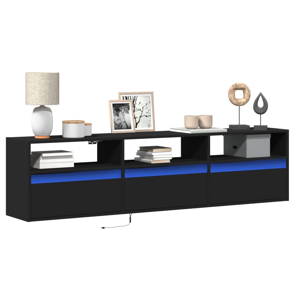 Tv Wall Cabinet With Led 180X31X45 Cm