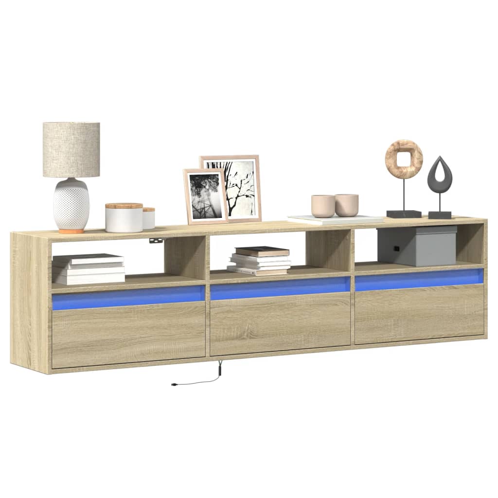 Tv Wall Cabinet With Led 180X31X45 Cm